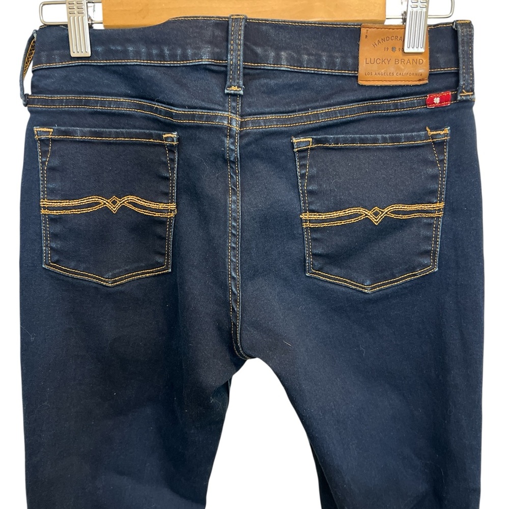 Lucky Brand Charlie Baby Boot Jeans Size 6/28 Low Rise Dark Wash Bootcut - Picture 10 of 12